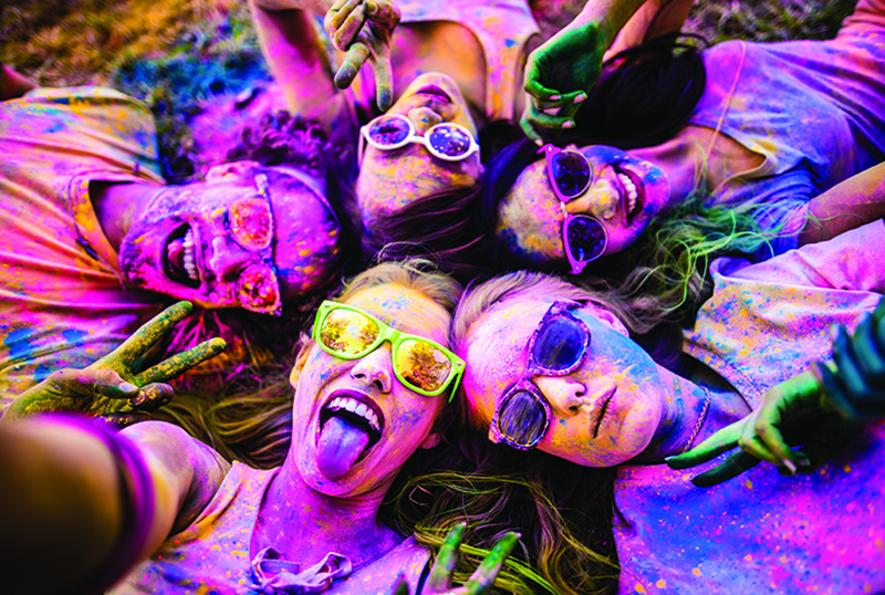 Employees at Color Run event